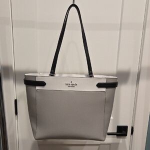 Kate Spade Gray and Black Structured Tote